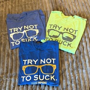 Korked Graphic T-Shirts - Blue, Green, Navy Bundle XXL